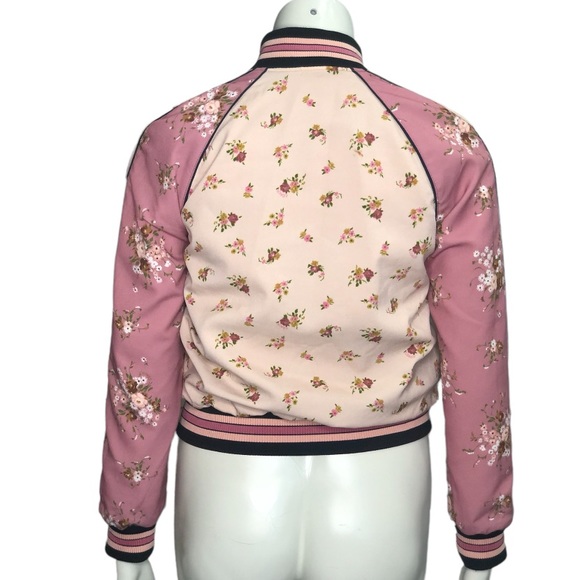 Coach Reversible Satin Varsity Style Bomber Jacket - Picture 12 of 16